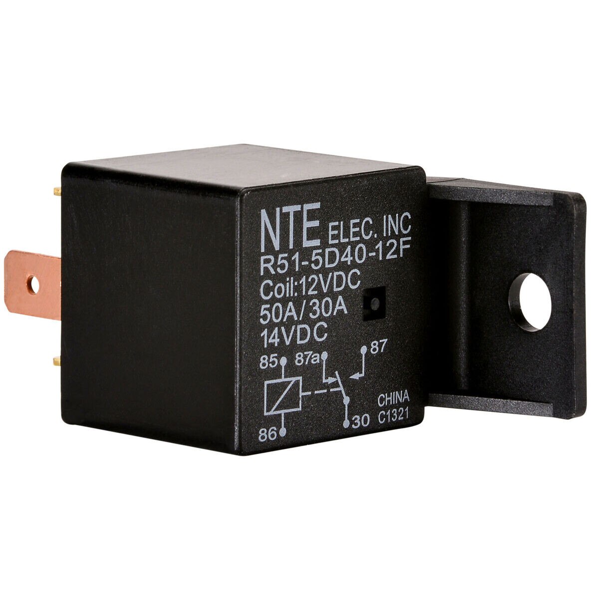 NTE R515D4012F 50A 12 VDC SPDT Automotive Relay